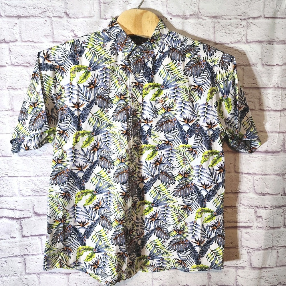 Ariat Blaine Short Sleeve XL Button Down Shirt Hawaiian Cruise Tropical‎ Floral